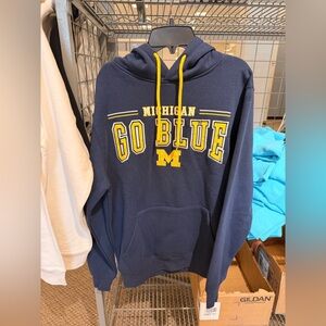 Gildan Michigan Go Blue Navy Hoodie